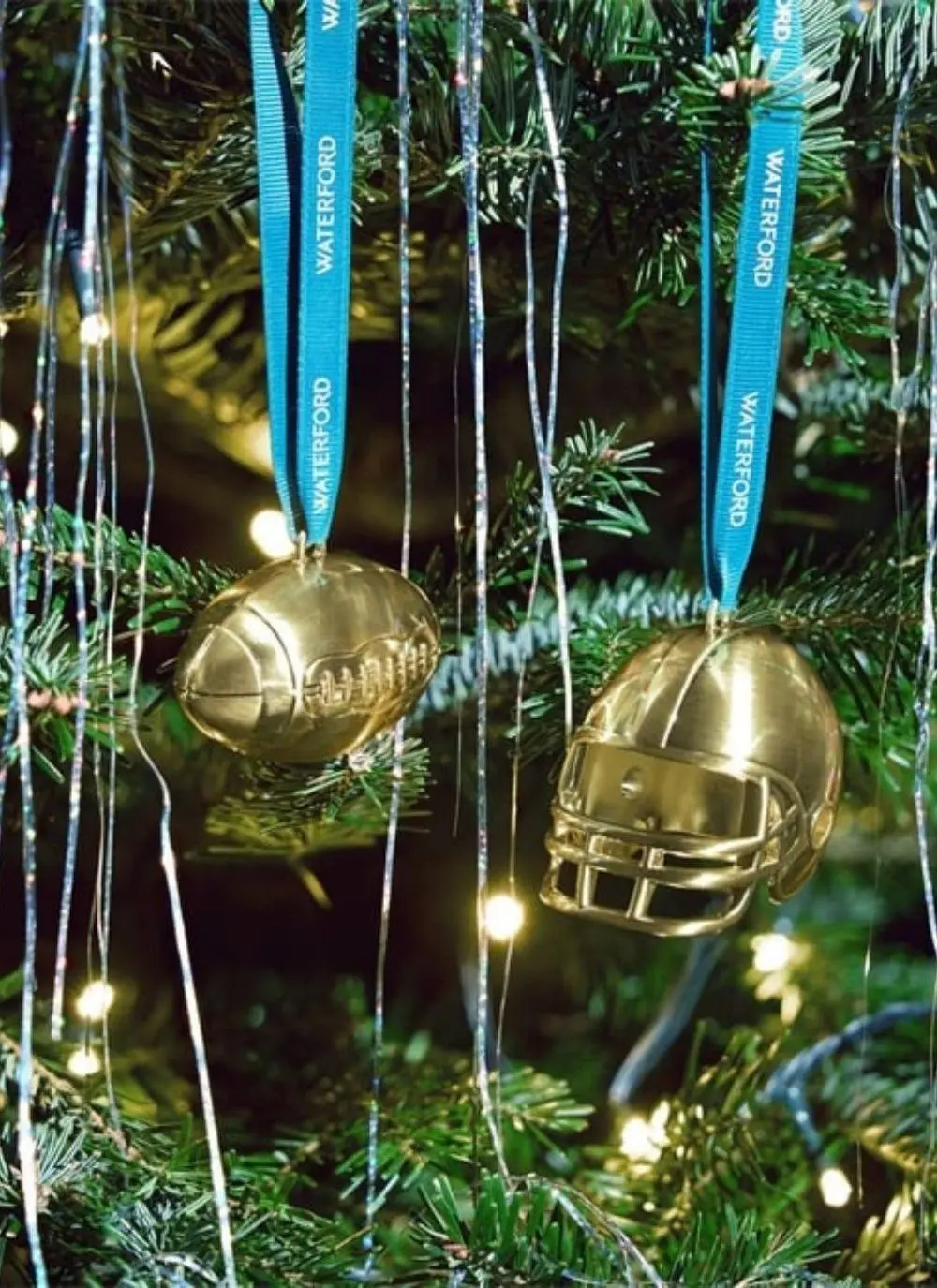 Football Golden Hanging Ornament