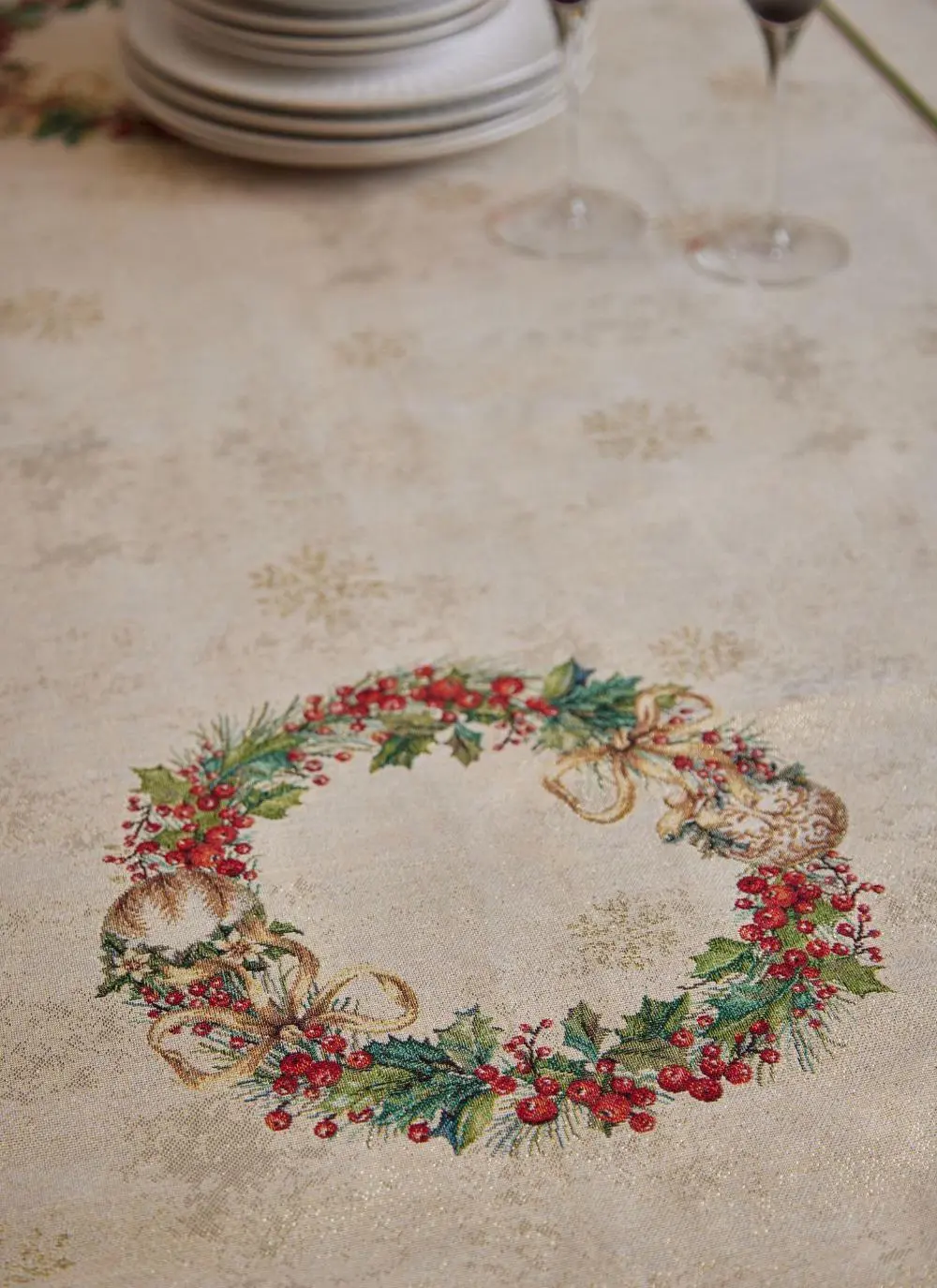  Jacquard Christmas Table Cloth 