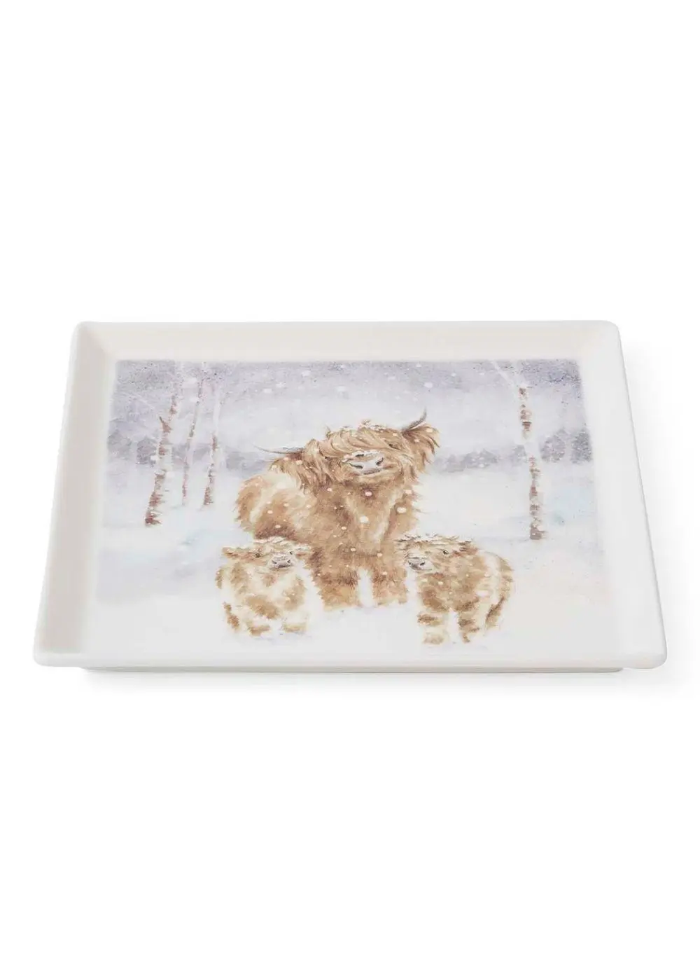 Highland Cow Square Plate