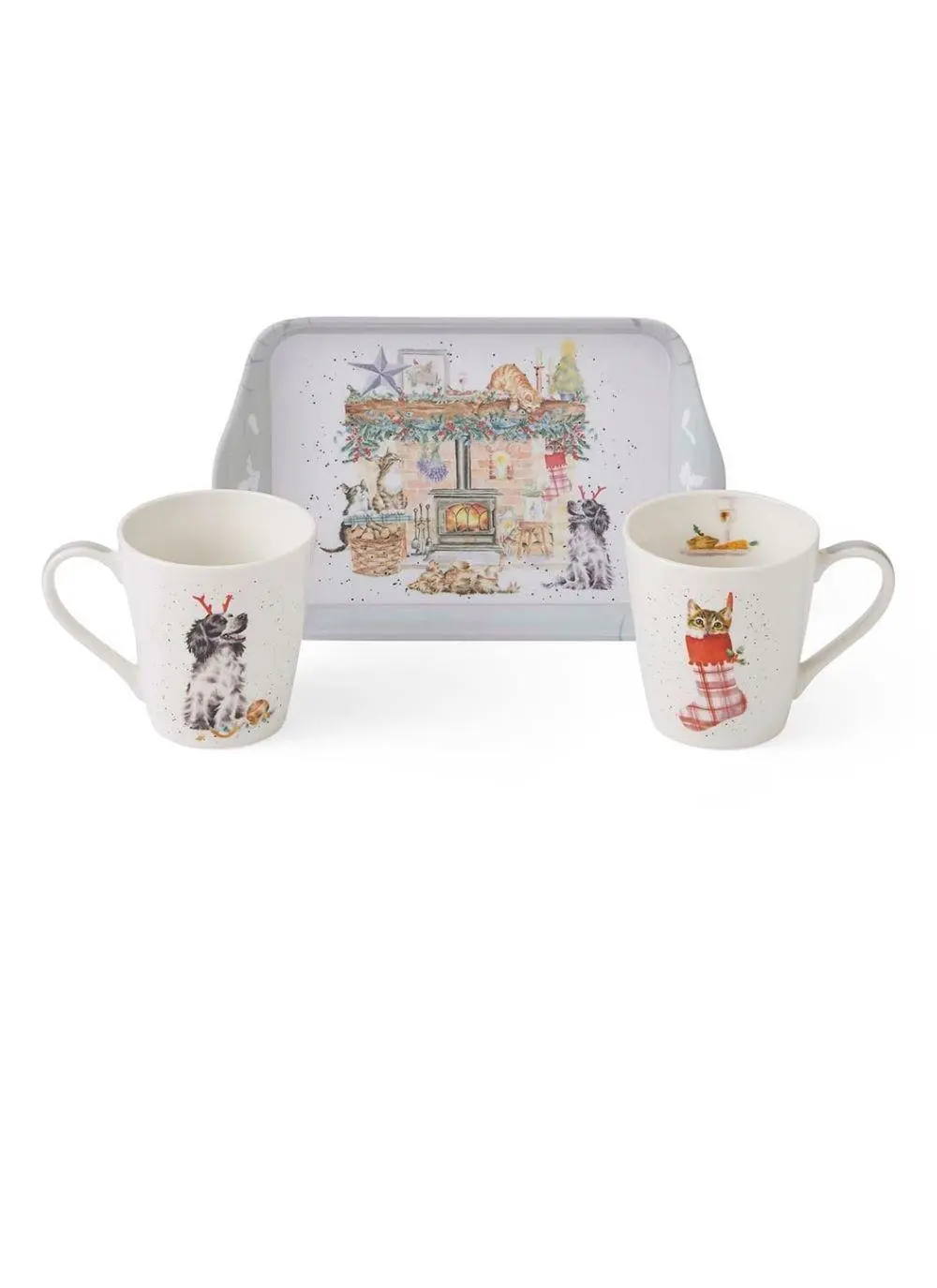 No Place Like Home Set of 2 Mugs With Tray