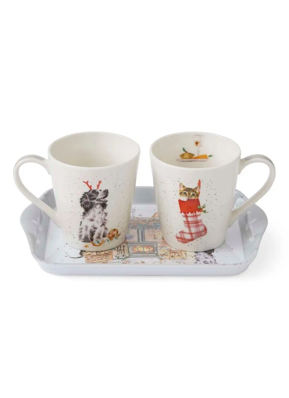 No Place Like Home Set of 2 Mugs With Tray