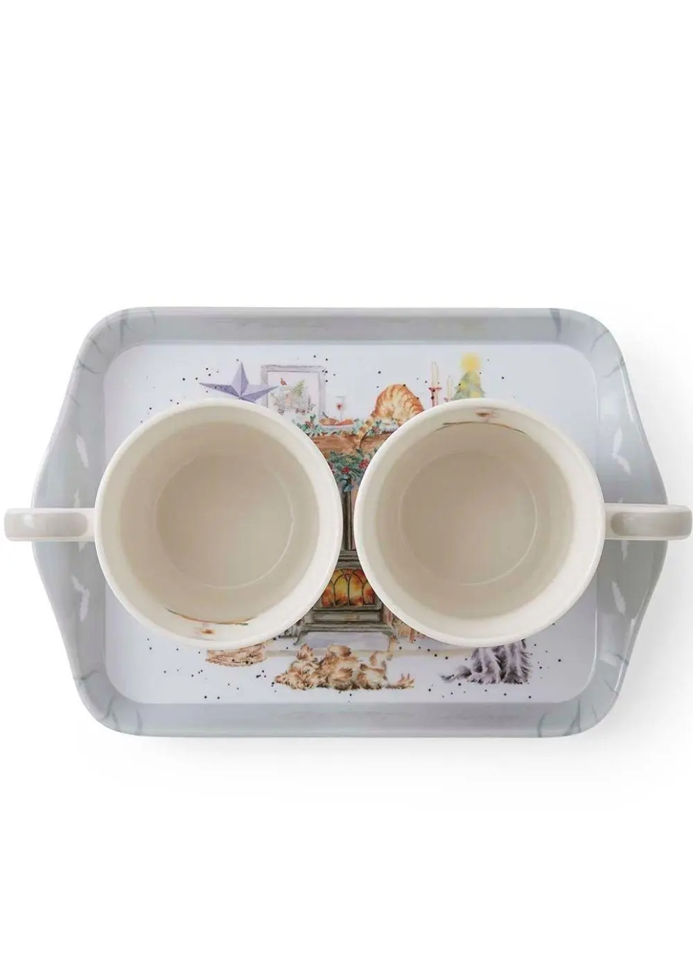 No Place Like Home Set of 2 Mugs With Tray