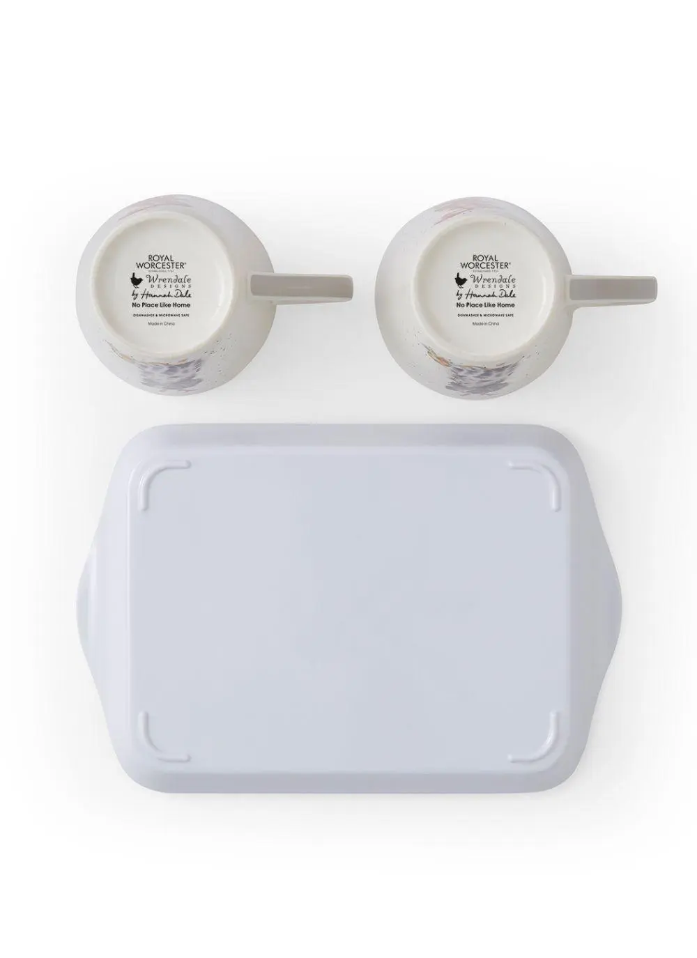 No Place Like Home Set of 2 Mugs With Tray