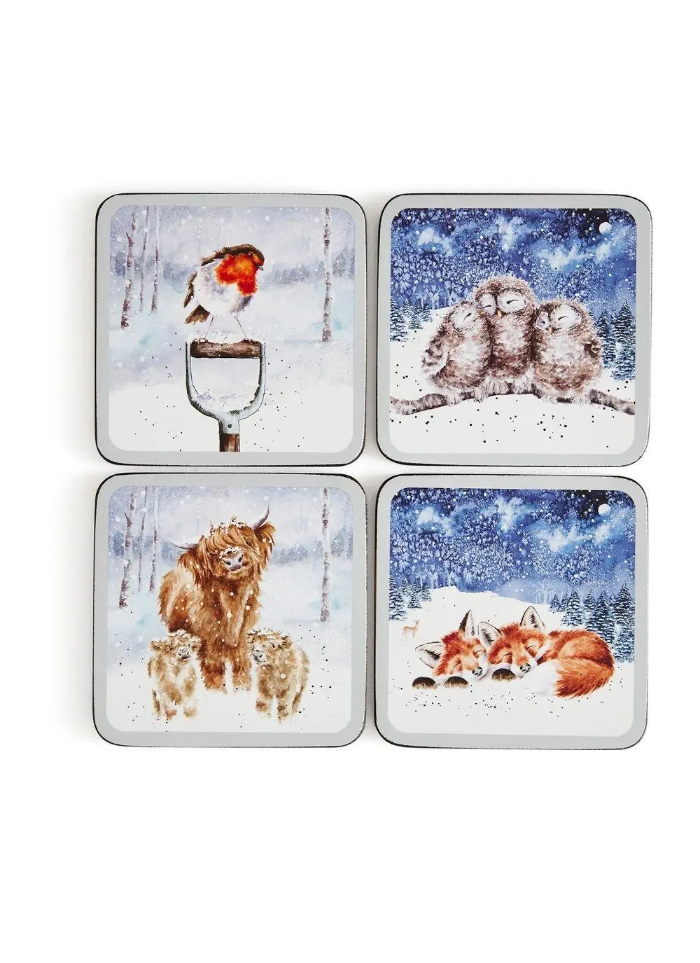 Winter Skies Coasters - Set of 4