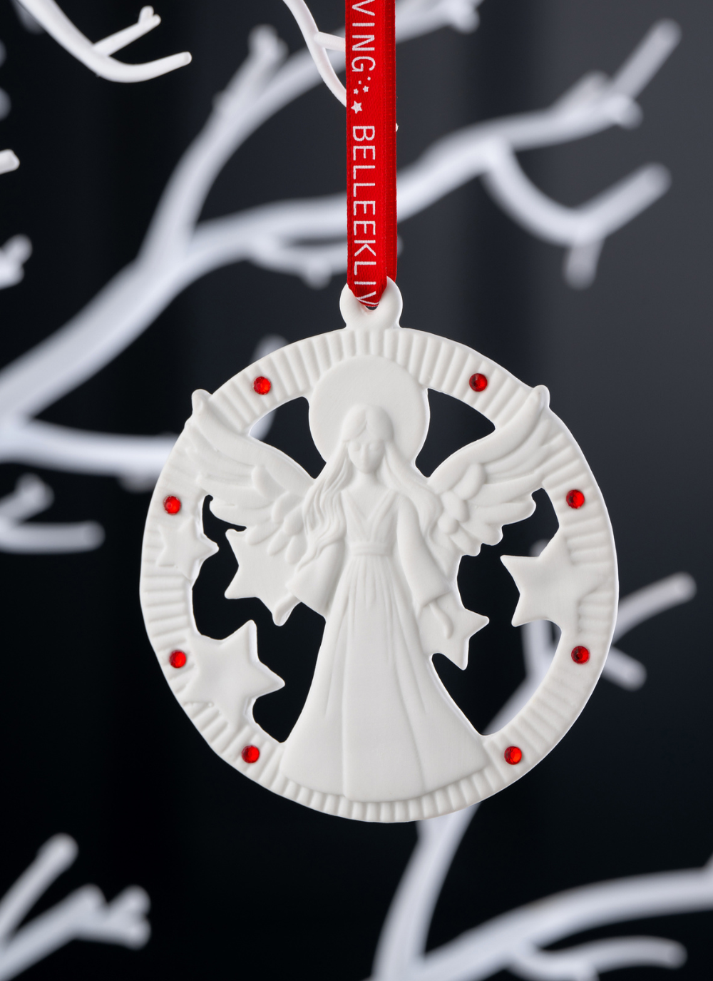Belleek Angel Hanging Ornament