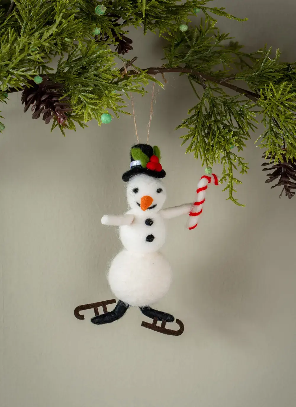 Skiing Snowman Decoration Set Of 4