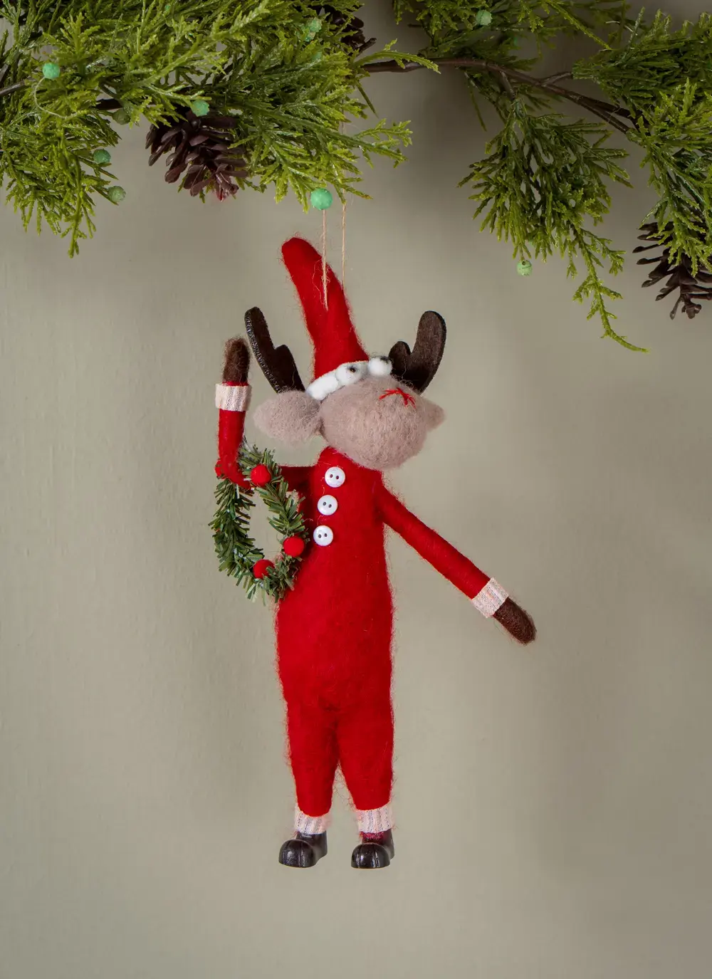 Reindeer In Pajamas Decoration Set Of 4