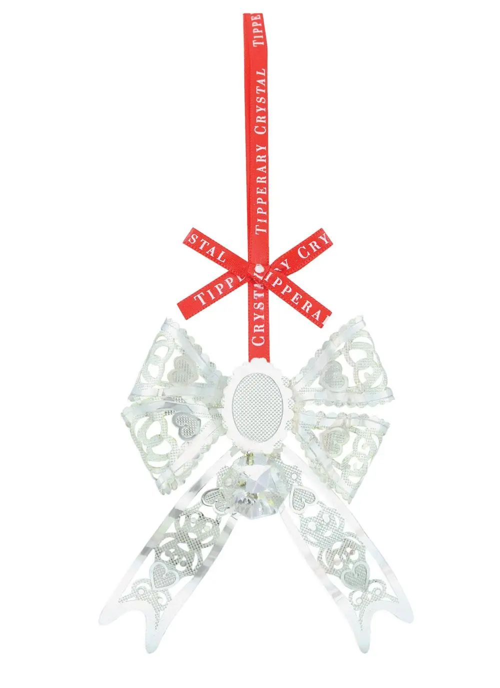 Silver Bow Ornament 