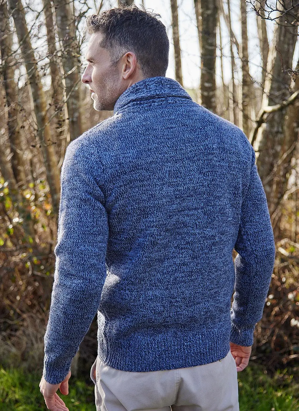 Brendan Shawl Collar Aran Sweater