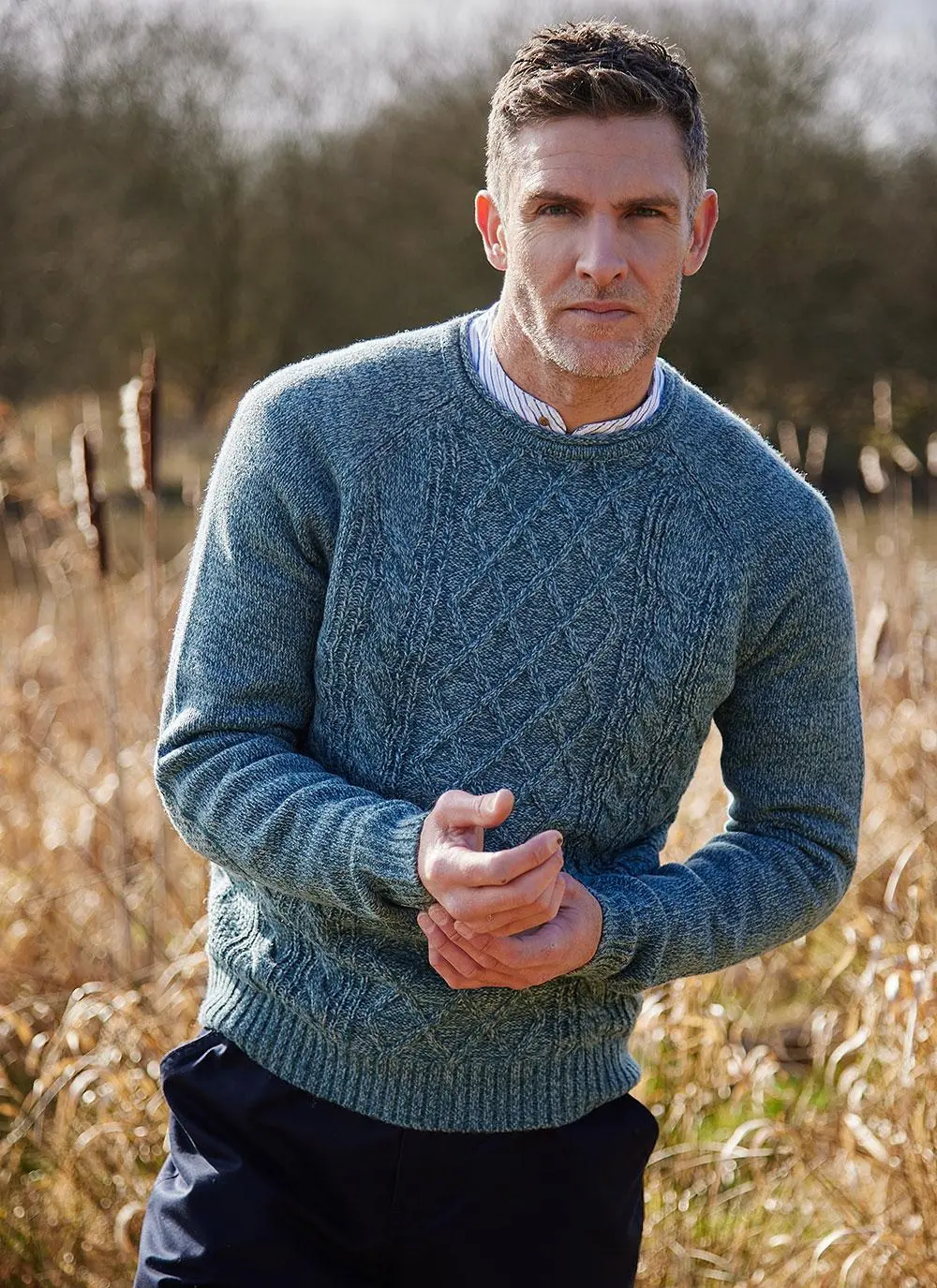 Gerard Crew Neck Aran Sweater