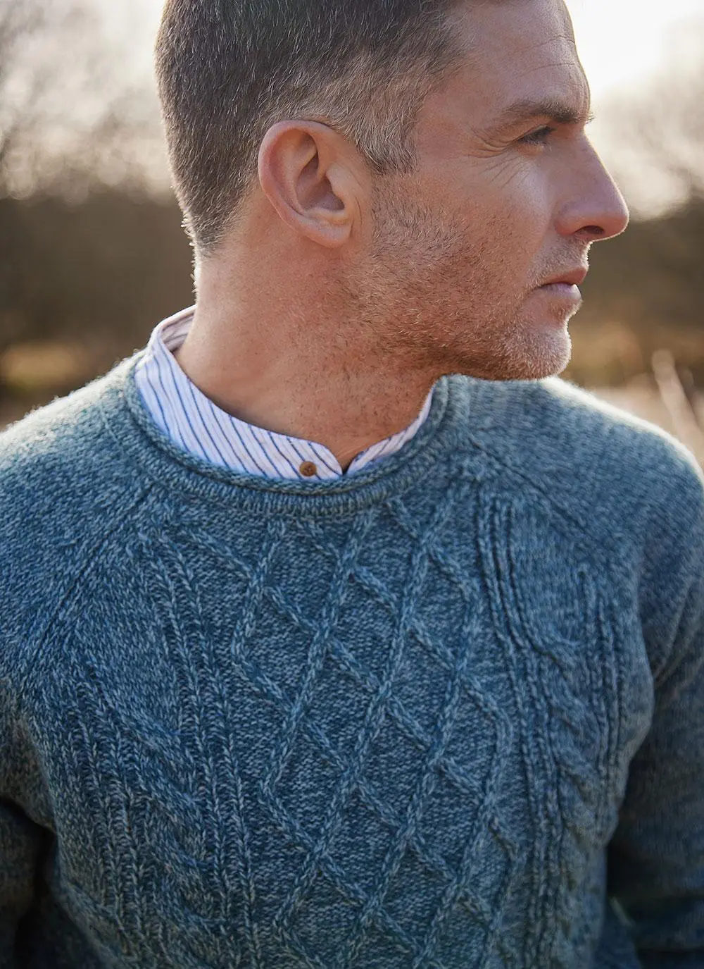 Gerard Crew Neck Aran Sweater