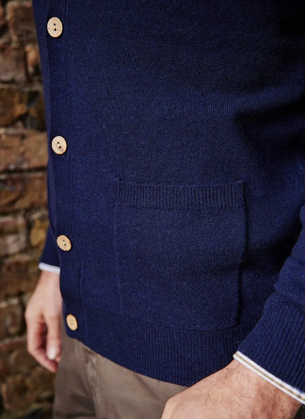 James Lambswool Cardigan