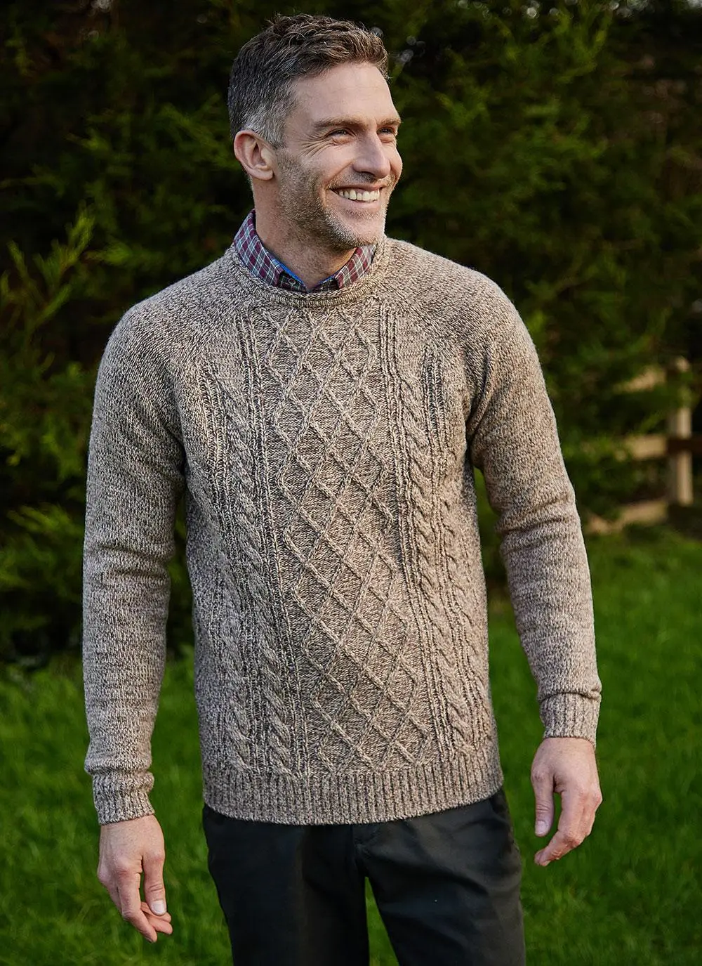Gerard Crew Neck Aran Sweater