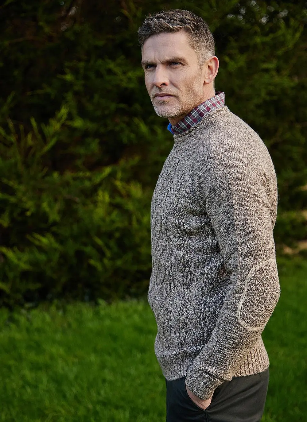 Gerard Crew Neck Aran Sweater