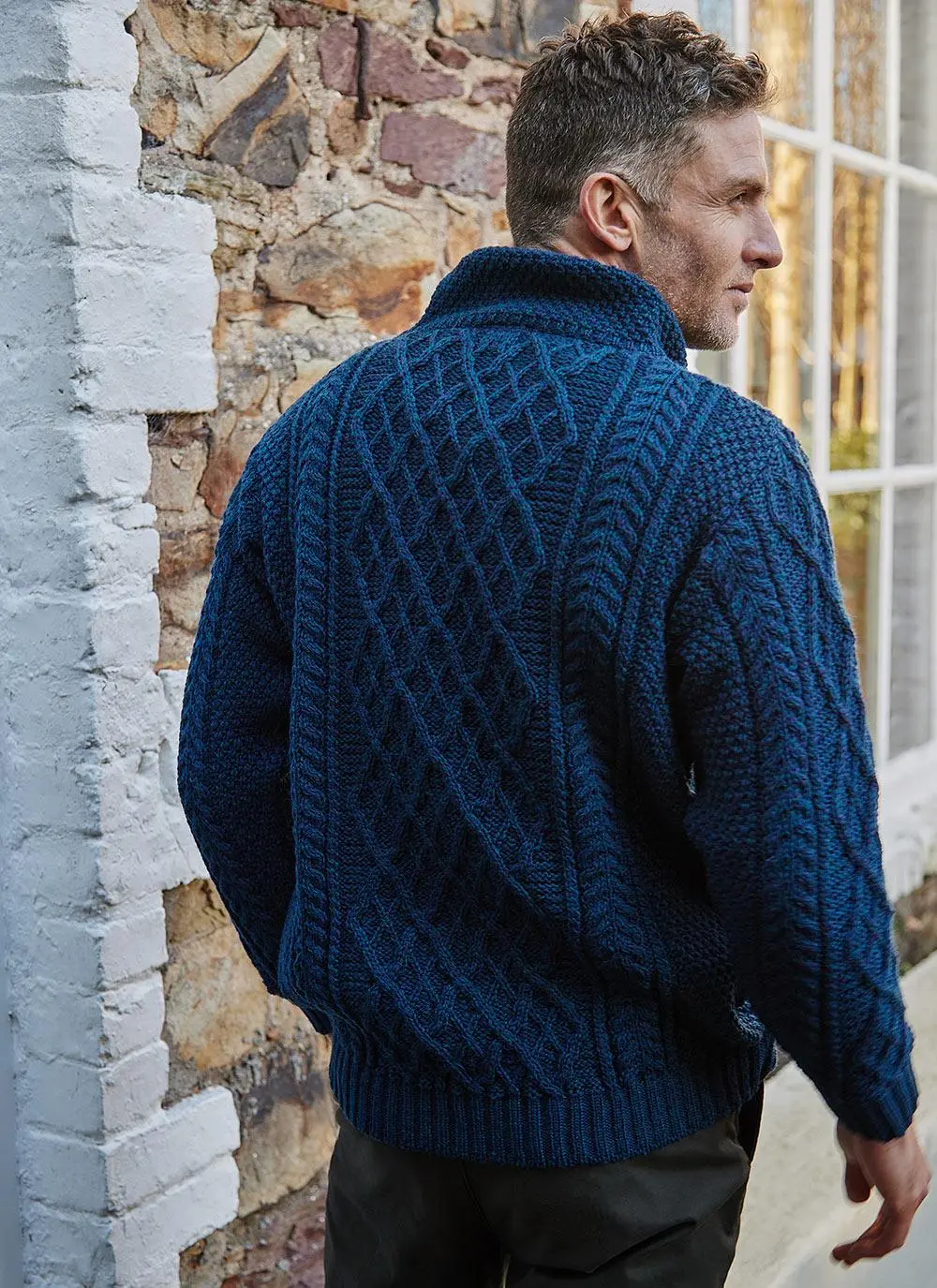 Tadhg Drawstring Aran Sweater