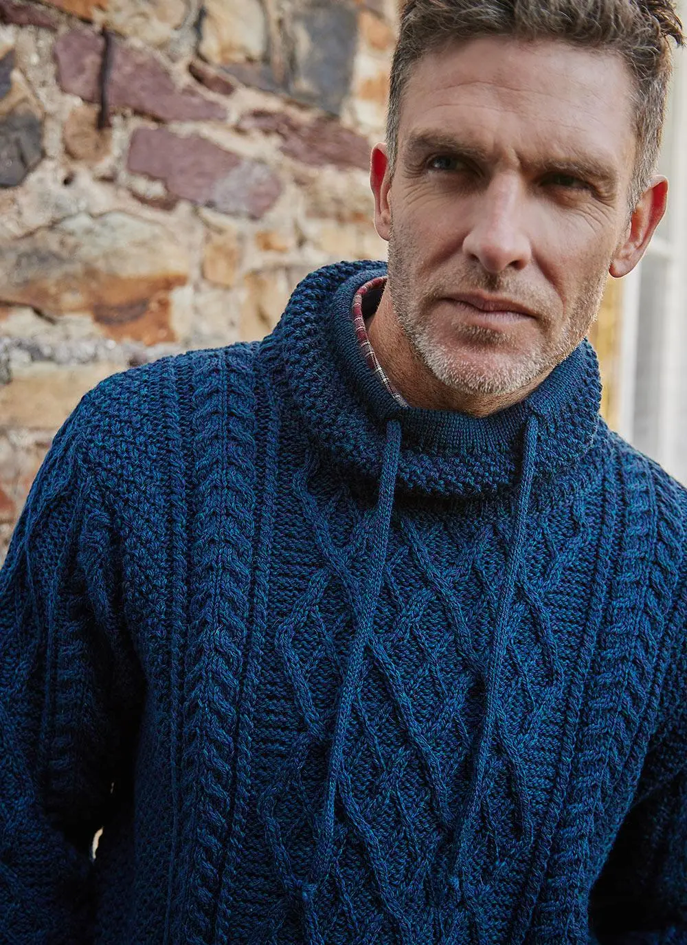 Tadhg Drawstring Aran Sweater