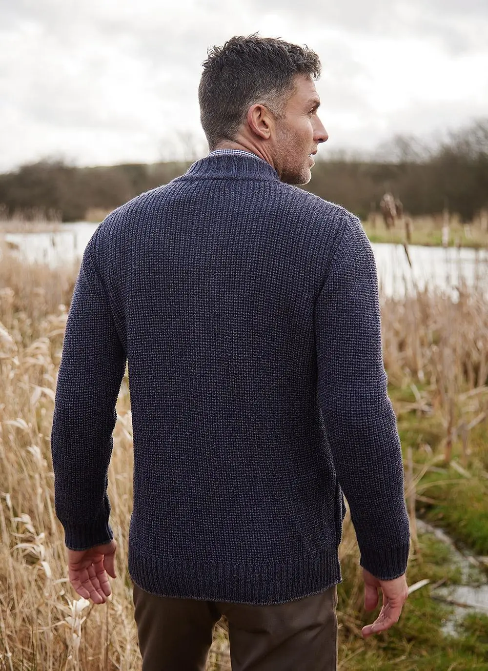 Full Zip Rockbrook Ribbed Cardigan 