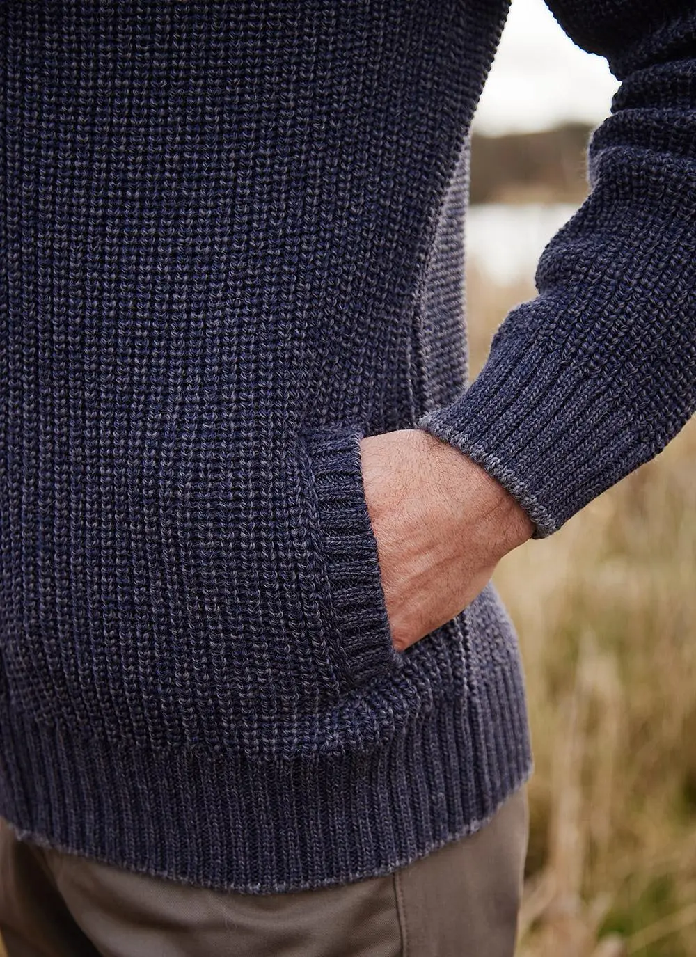 Full Zip Rockbrook Ribbed Cardigan 