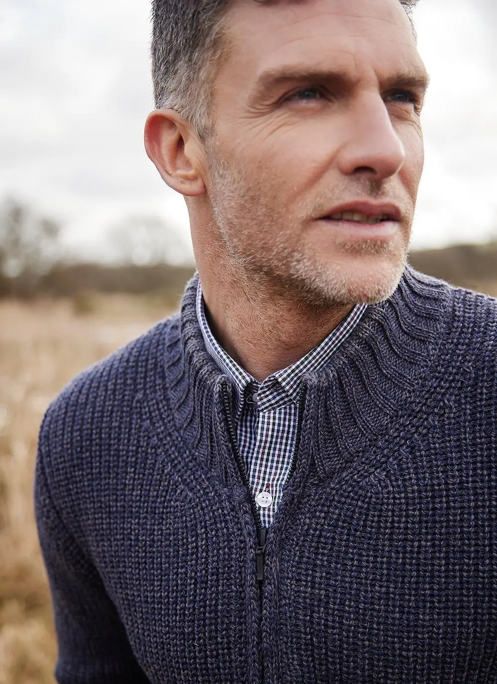 Full Zip Rockbrook Ribbed Cardigan 