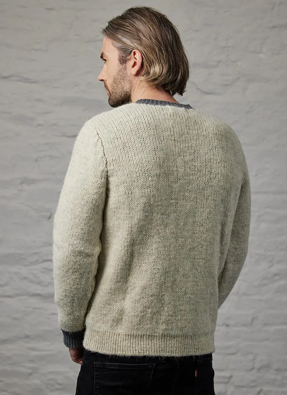 Fisherman Crew Neck Sweater with Geelong Lining