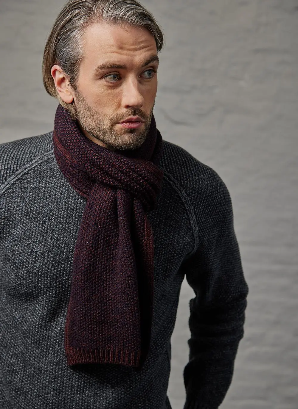 Fisherman Seed Stitch Scarf