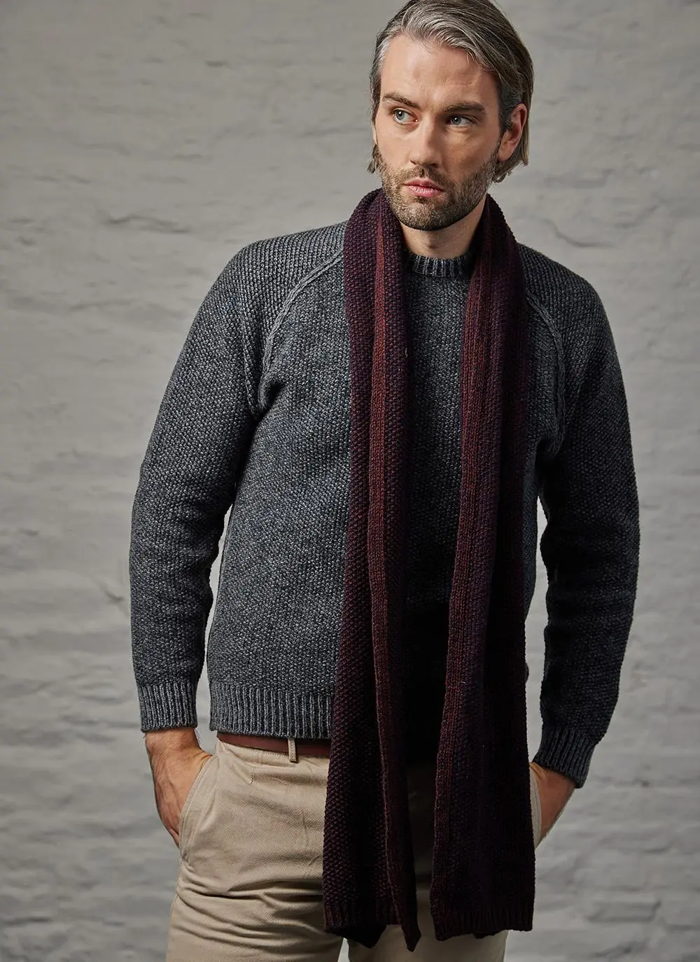 Fisherman Seed Stitch Scarf