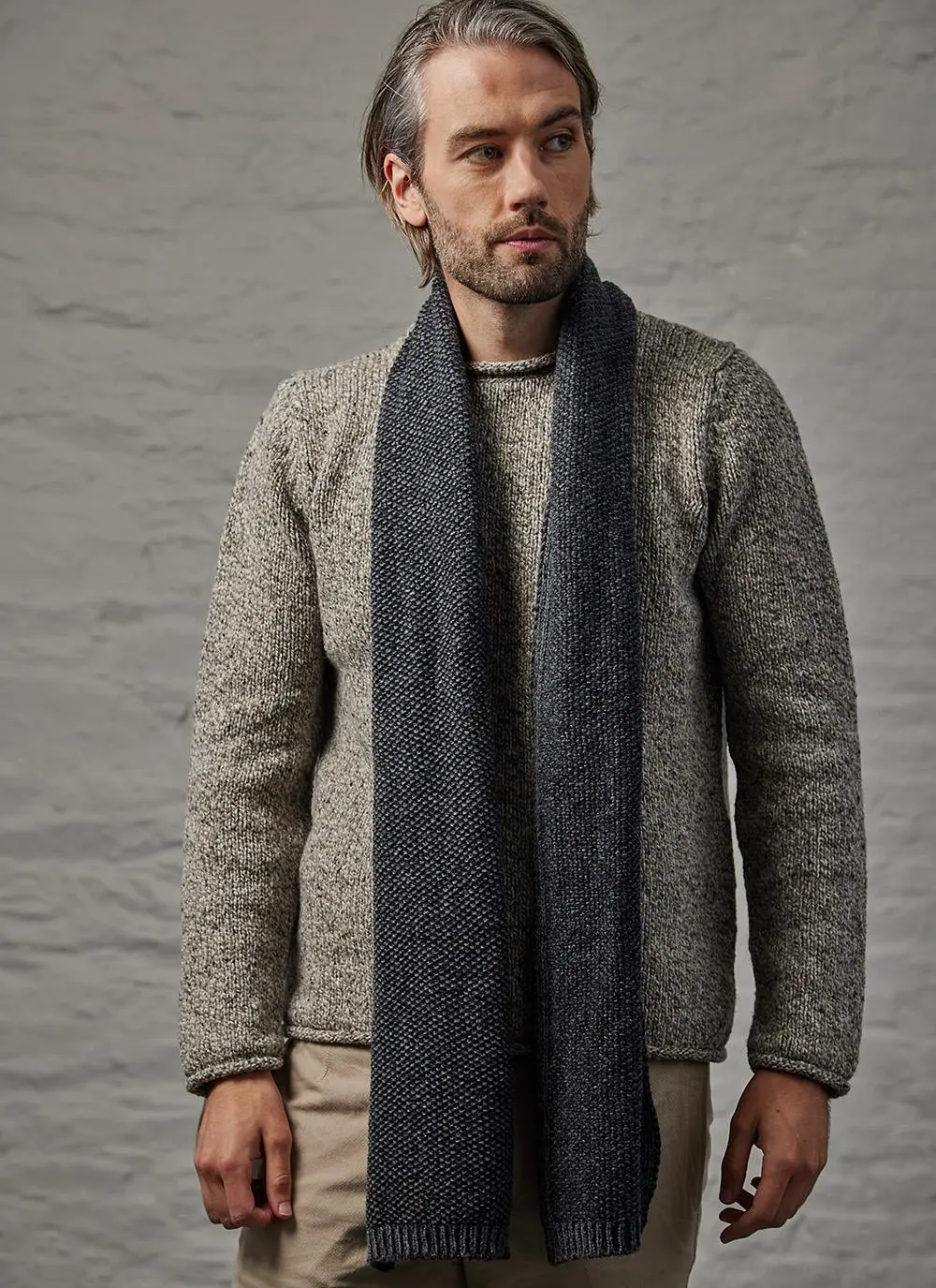 Fisherman Seed Stitch Scarf