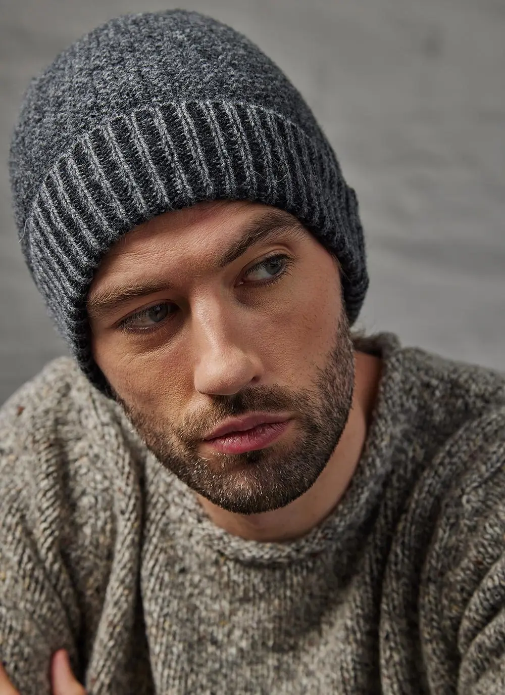 Fisherman Seed Stitch Beanie Hat