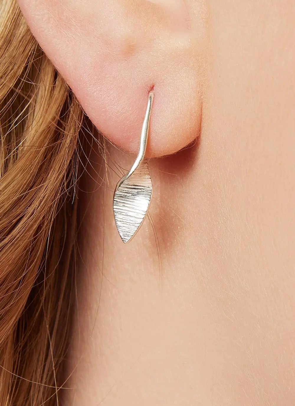 Sterling Silver Bean Ri Earrings