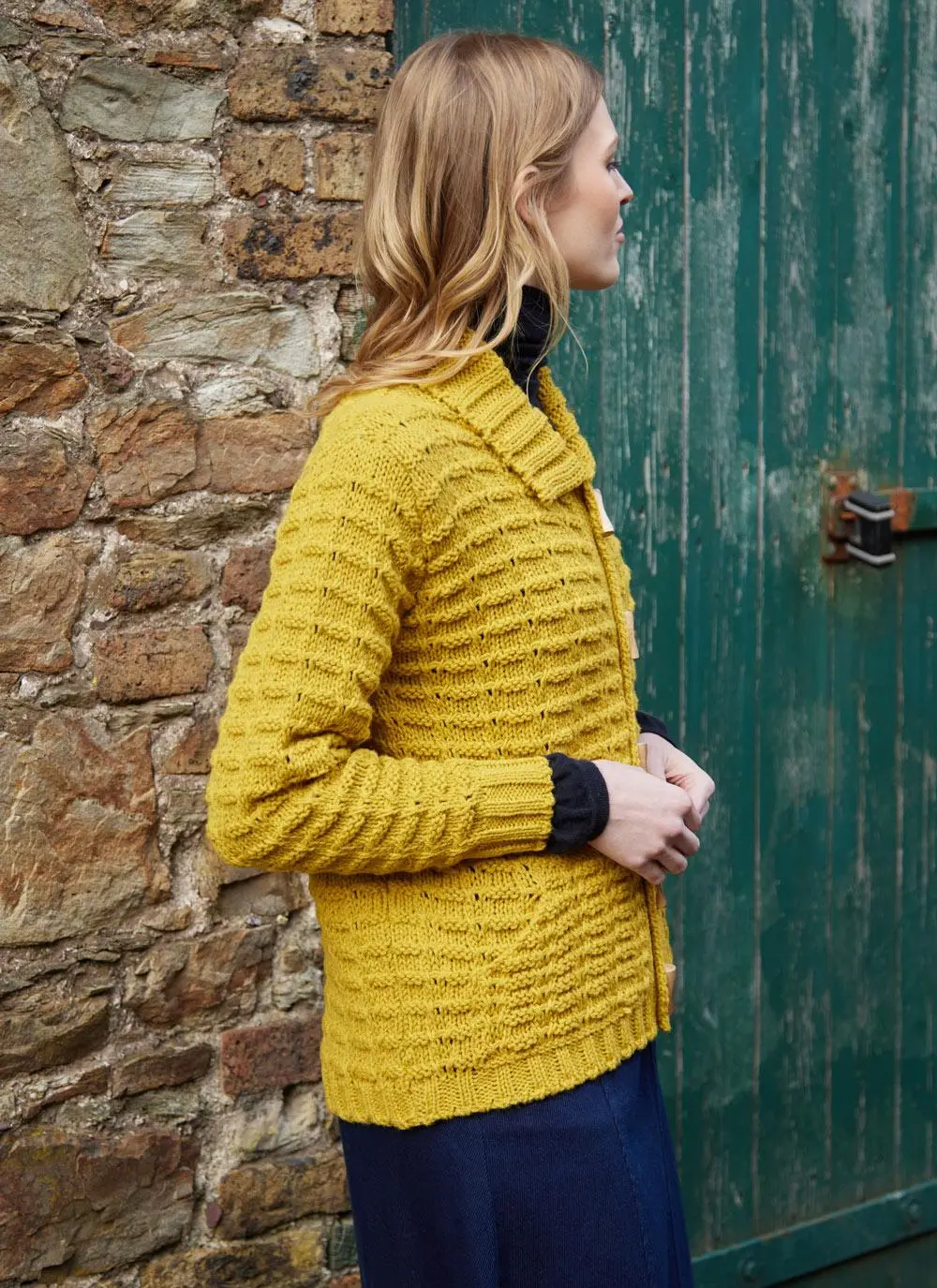 Toggle Knit Cardigan with Collar