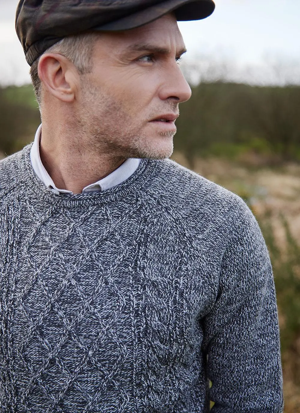 Gerard Crew Neck Aran Sweater