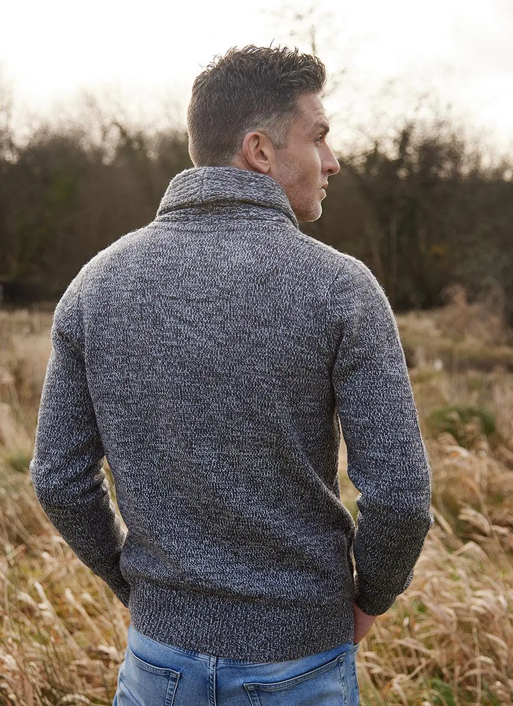 Brendan Shawl Collar Aran Sweater