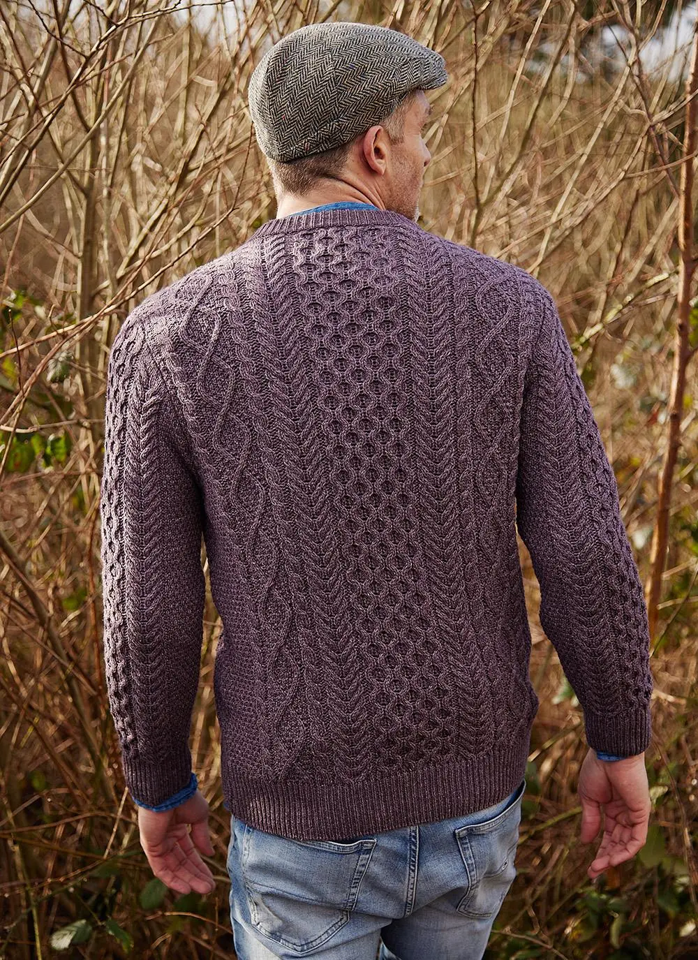 Dara Wool Cotton Aran Sweater