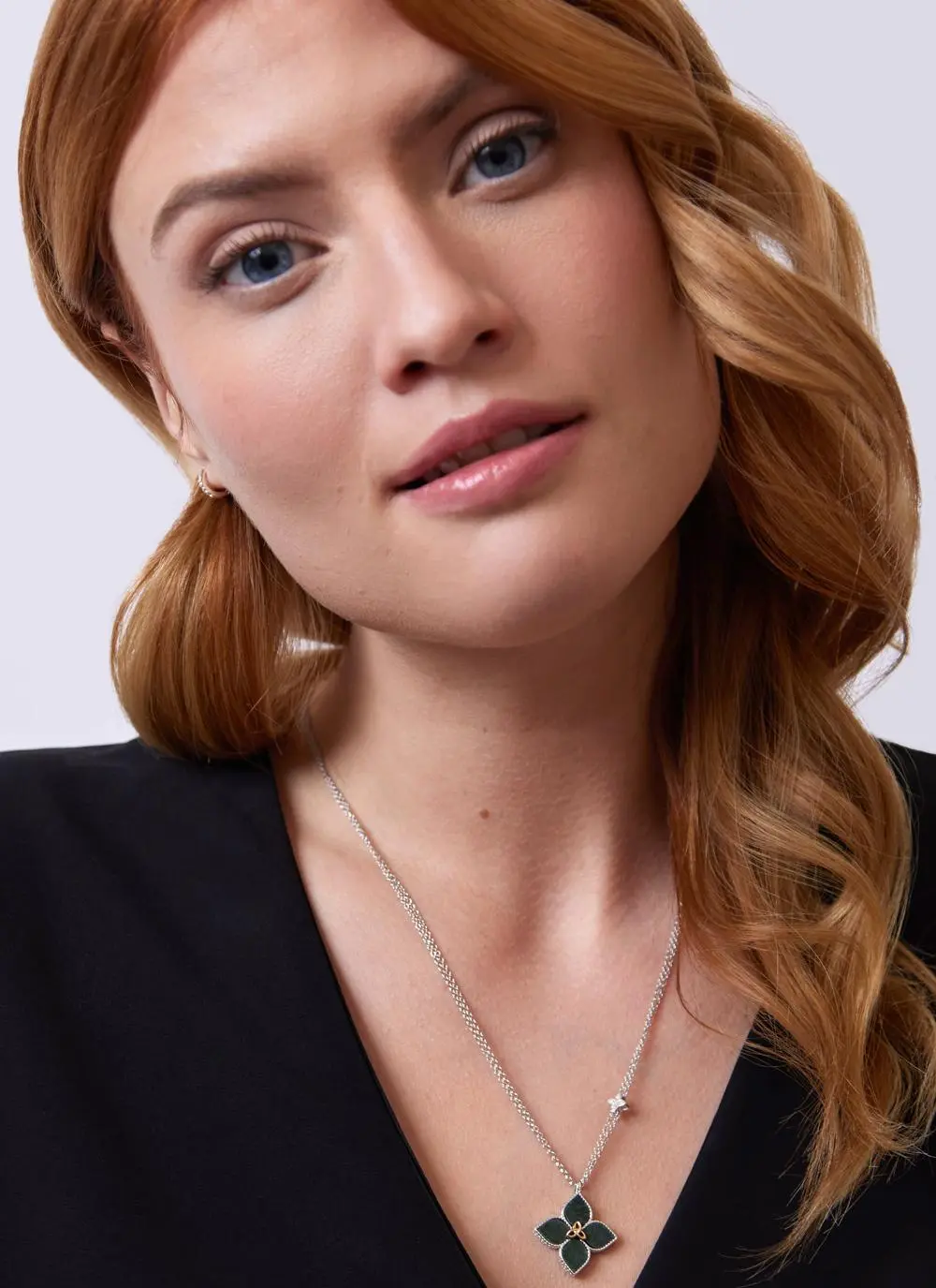 Sterling Silver Marble Trinity Knot Pendant with Cubic Zirconia