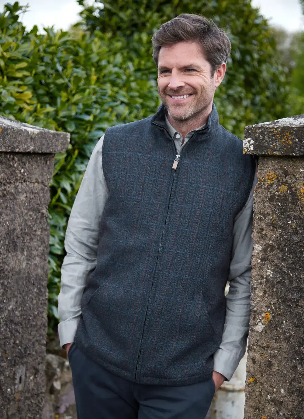 James Overcheck Tweed Gilet