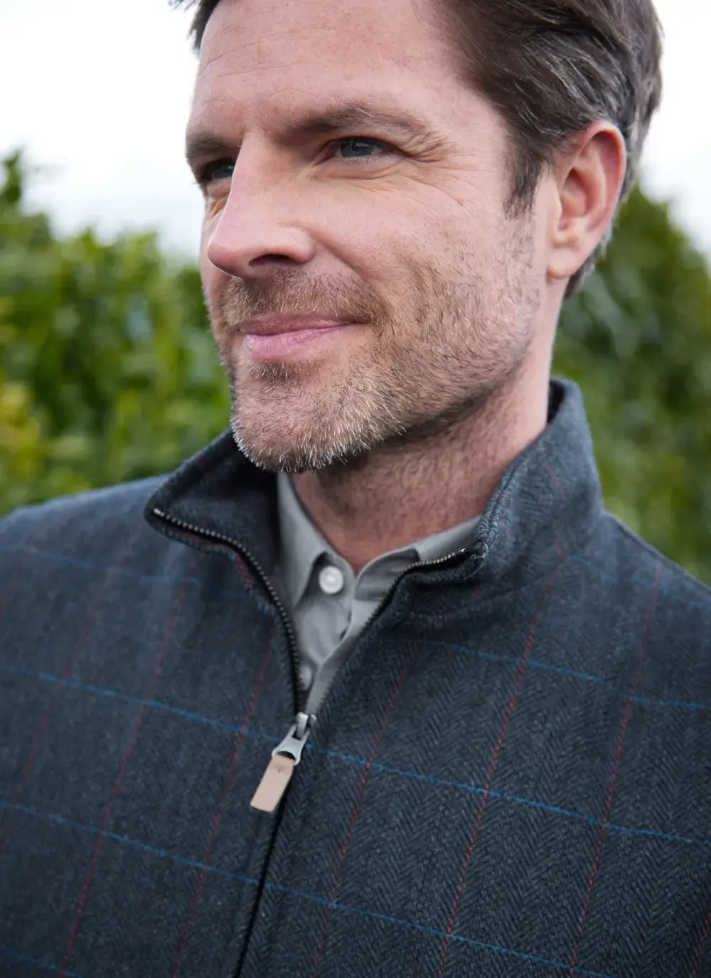 James Overcheck Tweed Gilet