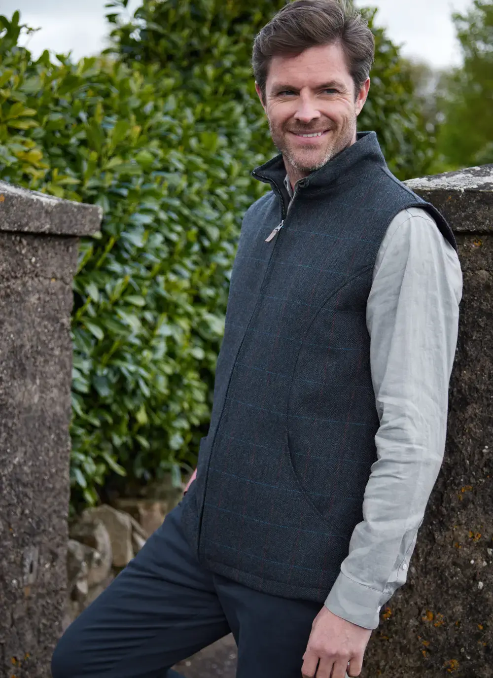 James Overcheck Tweed Gilet