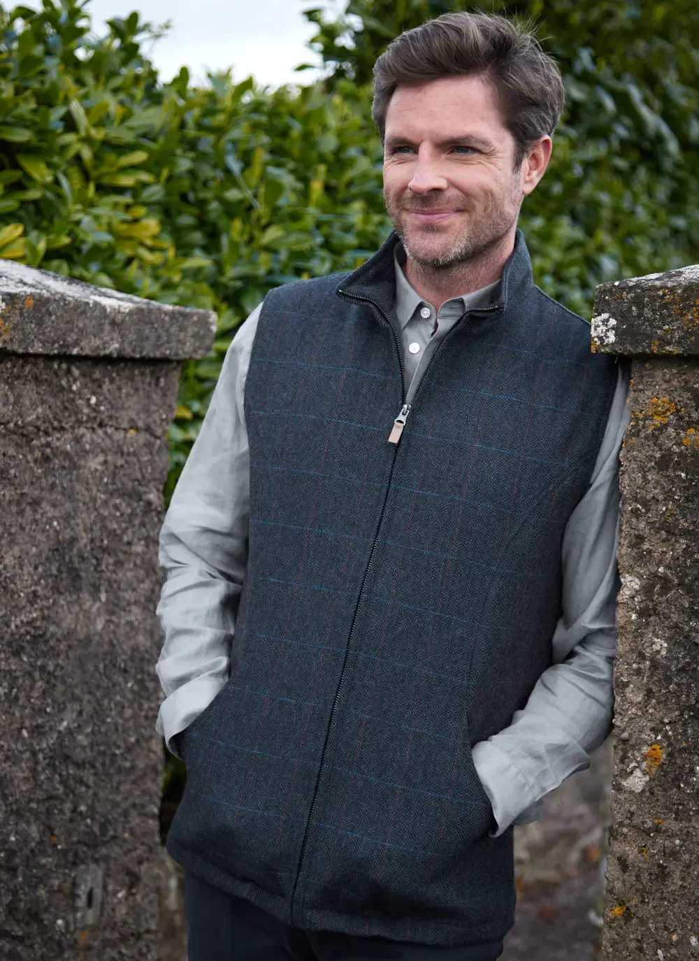 James Overcheck Tweed Gilet