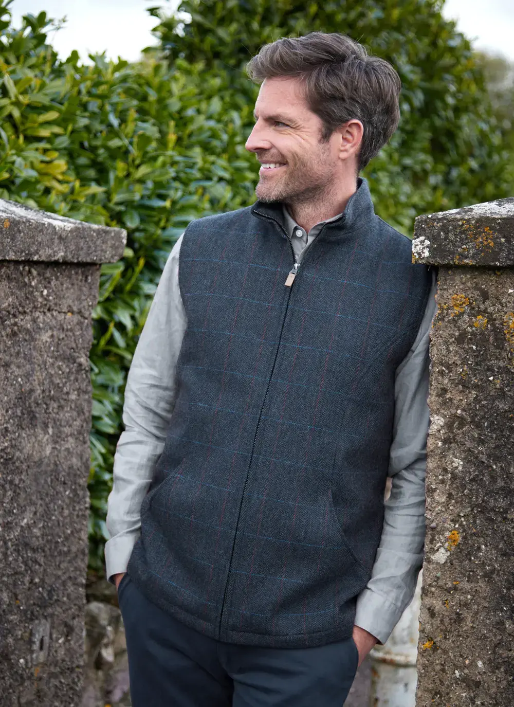 James Overcheck Tweed Gilet