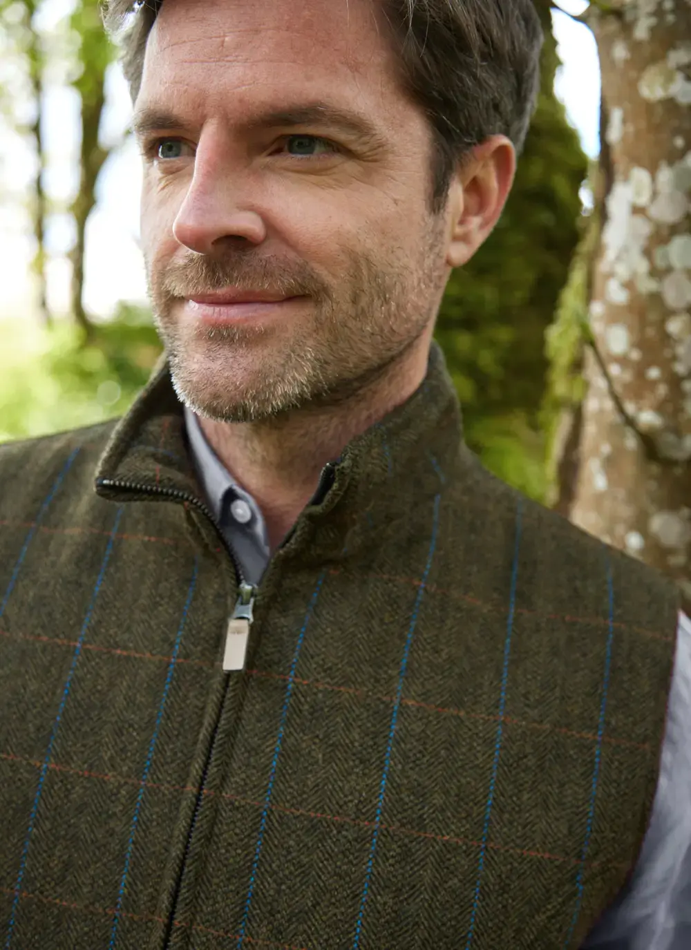 James Overcheck Tweed Gilet