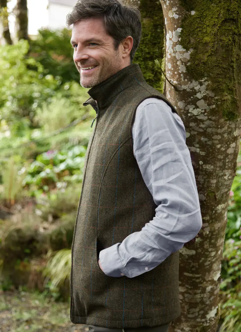 James Overcheck Tweed Gilet