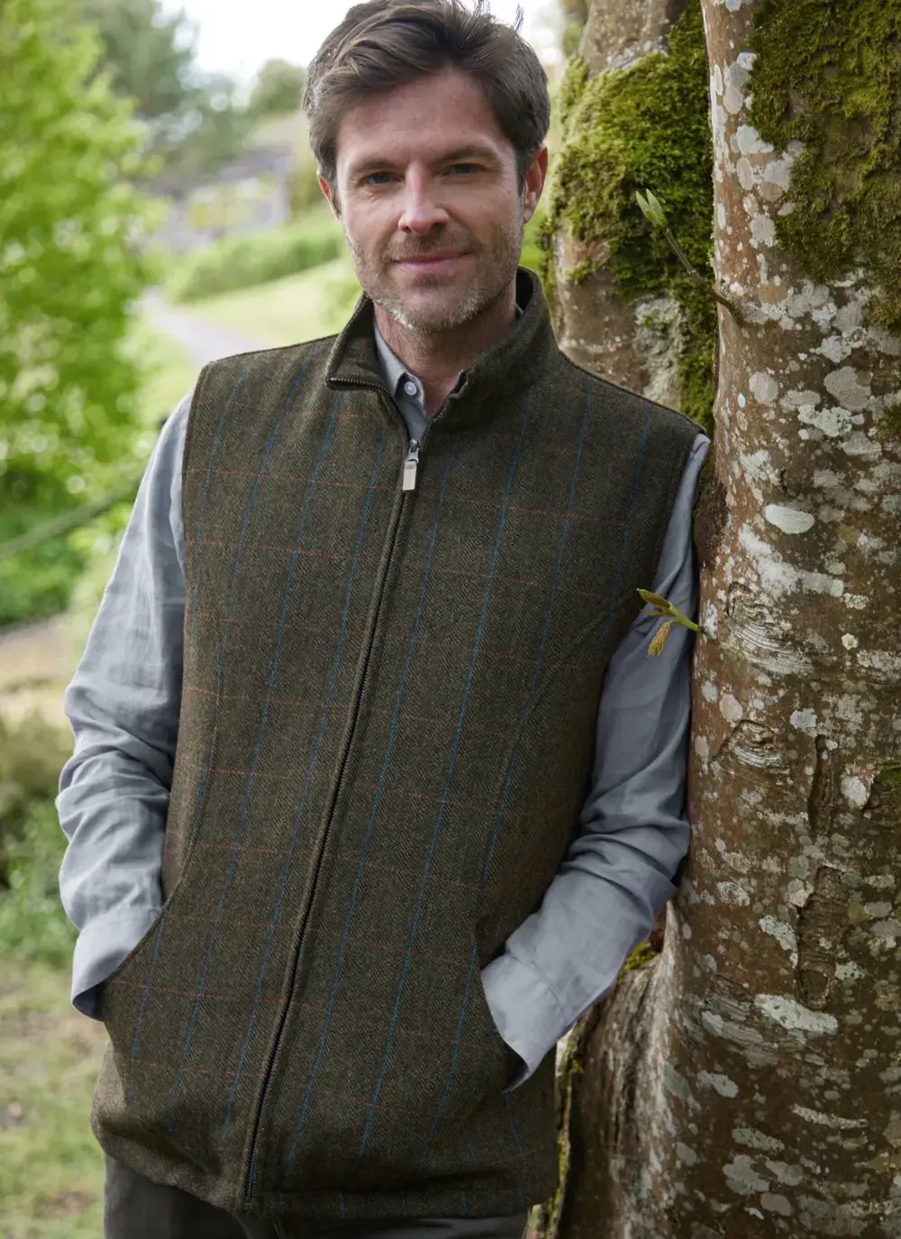 James Overcheck Tweed Gilet