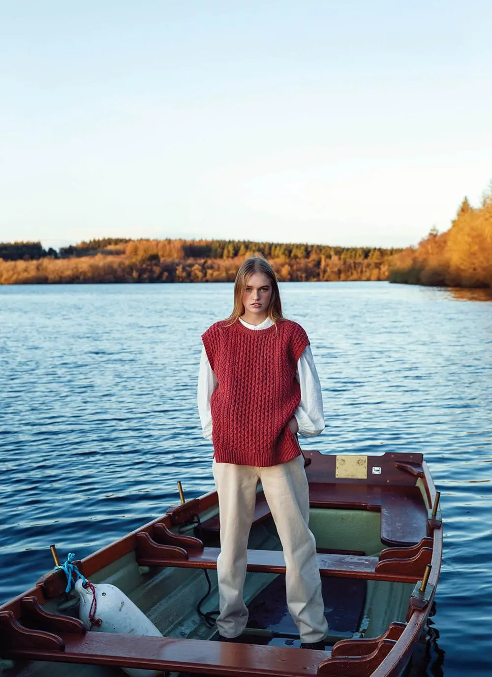 Fennel Oversized Aran Sweater Vest