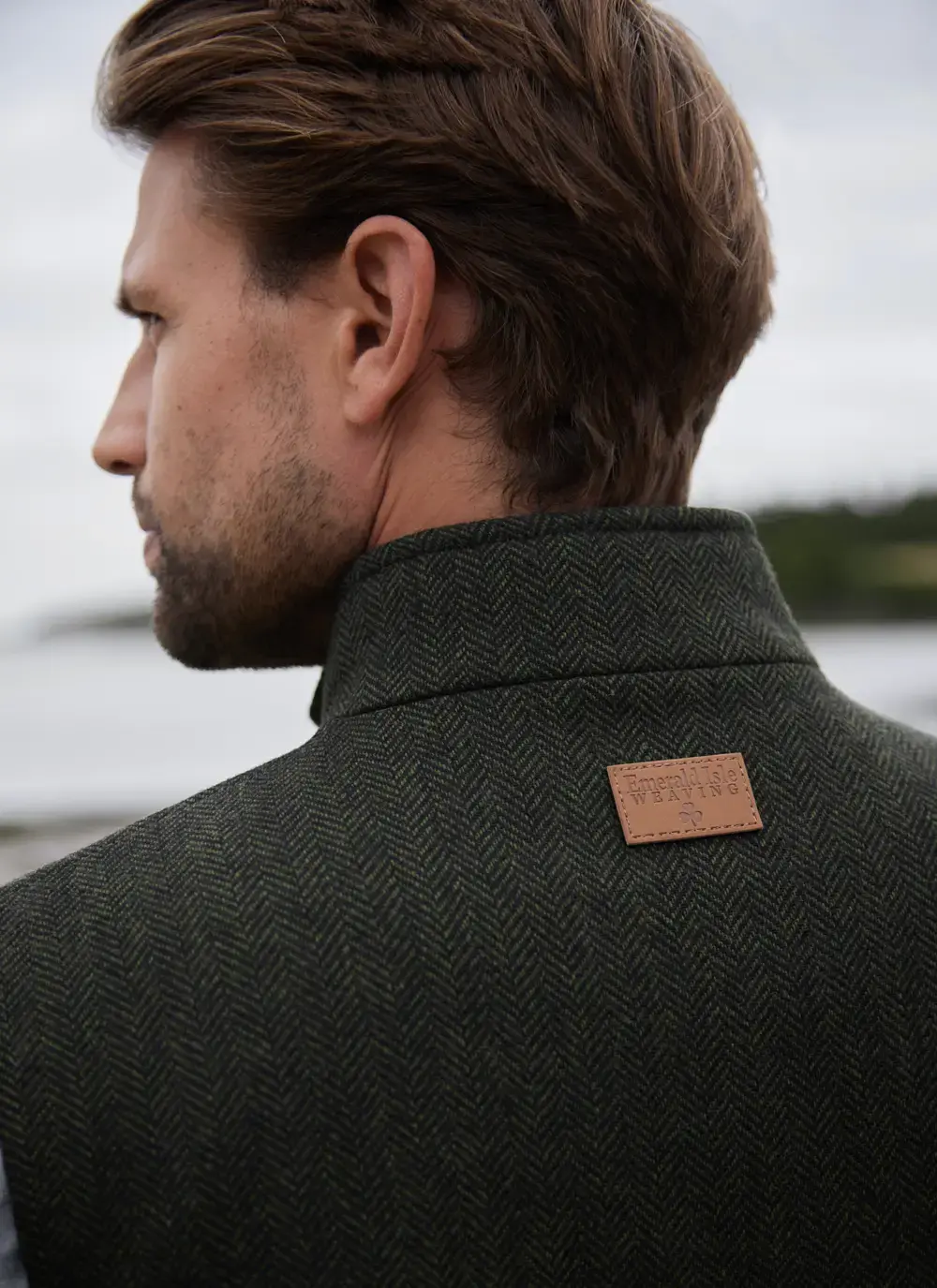 James Full Zip Tweed Gilet