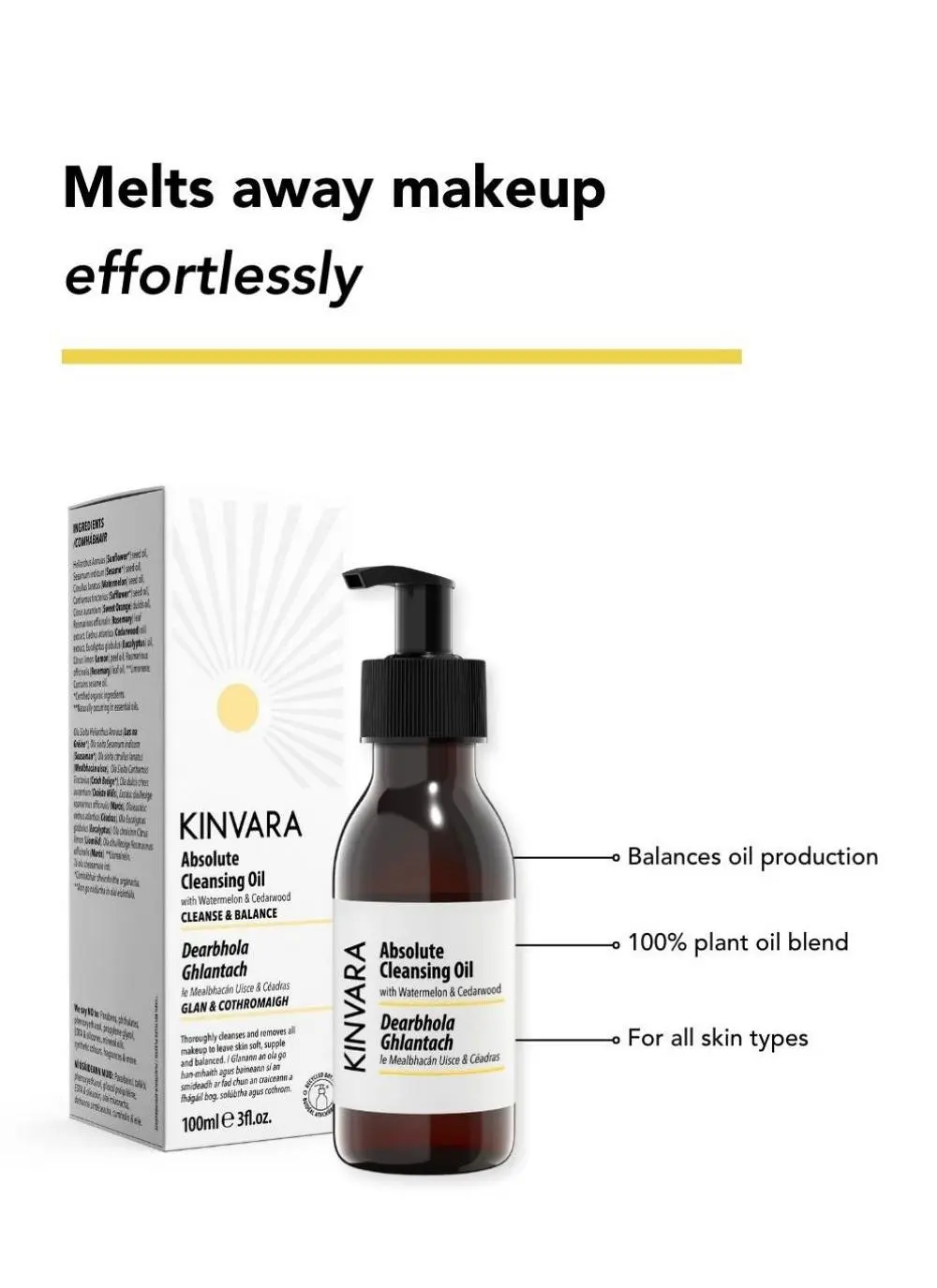 Kinvara Absolute Cleansing Oil 100Ml