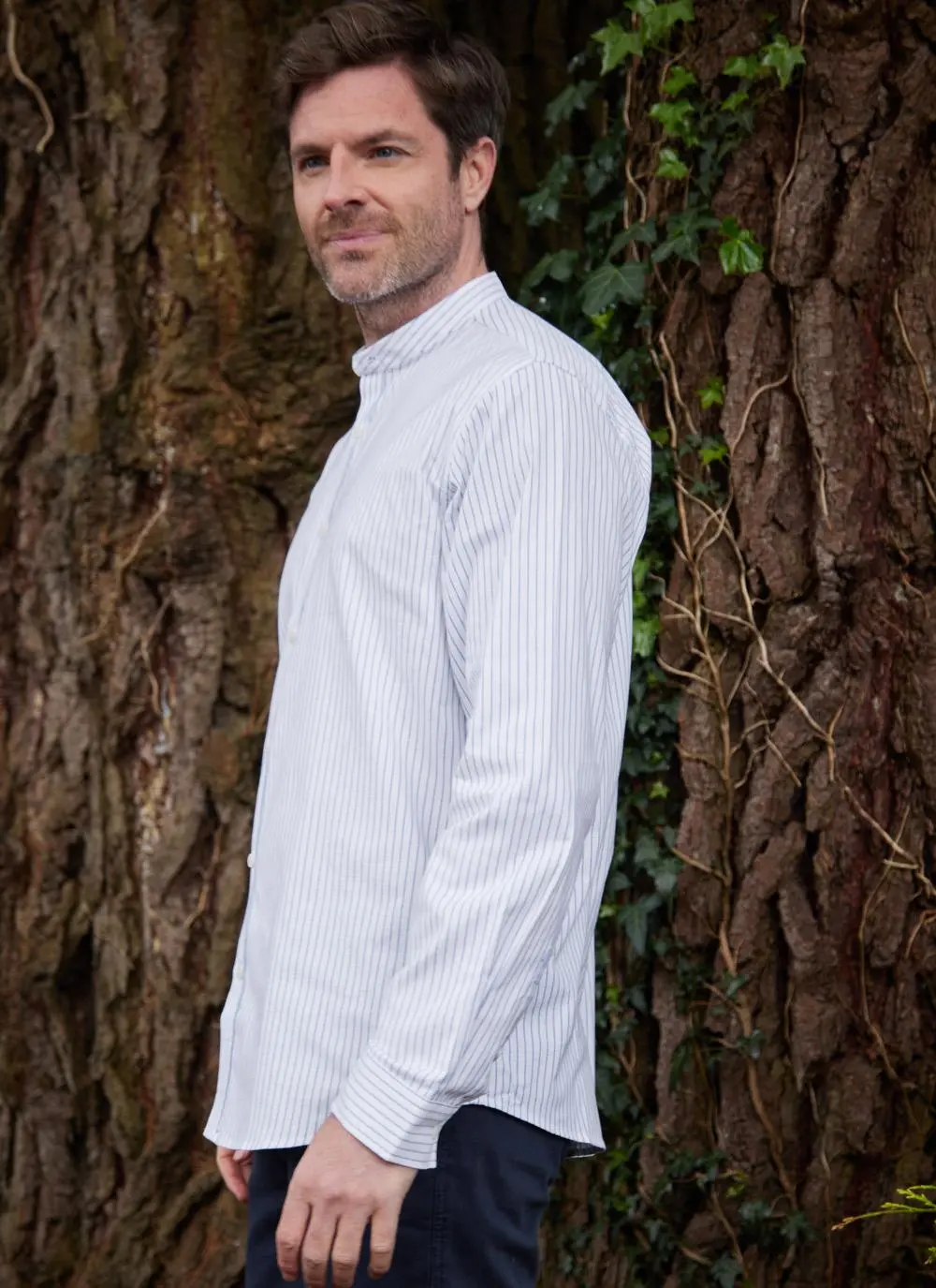 Aidan Stripe Grandfather Shirt