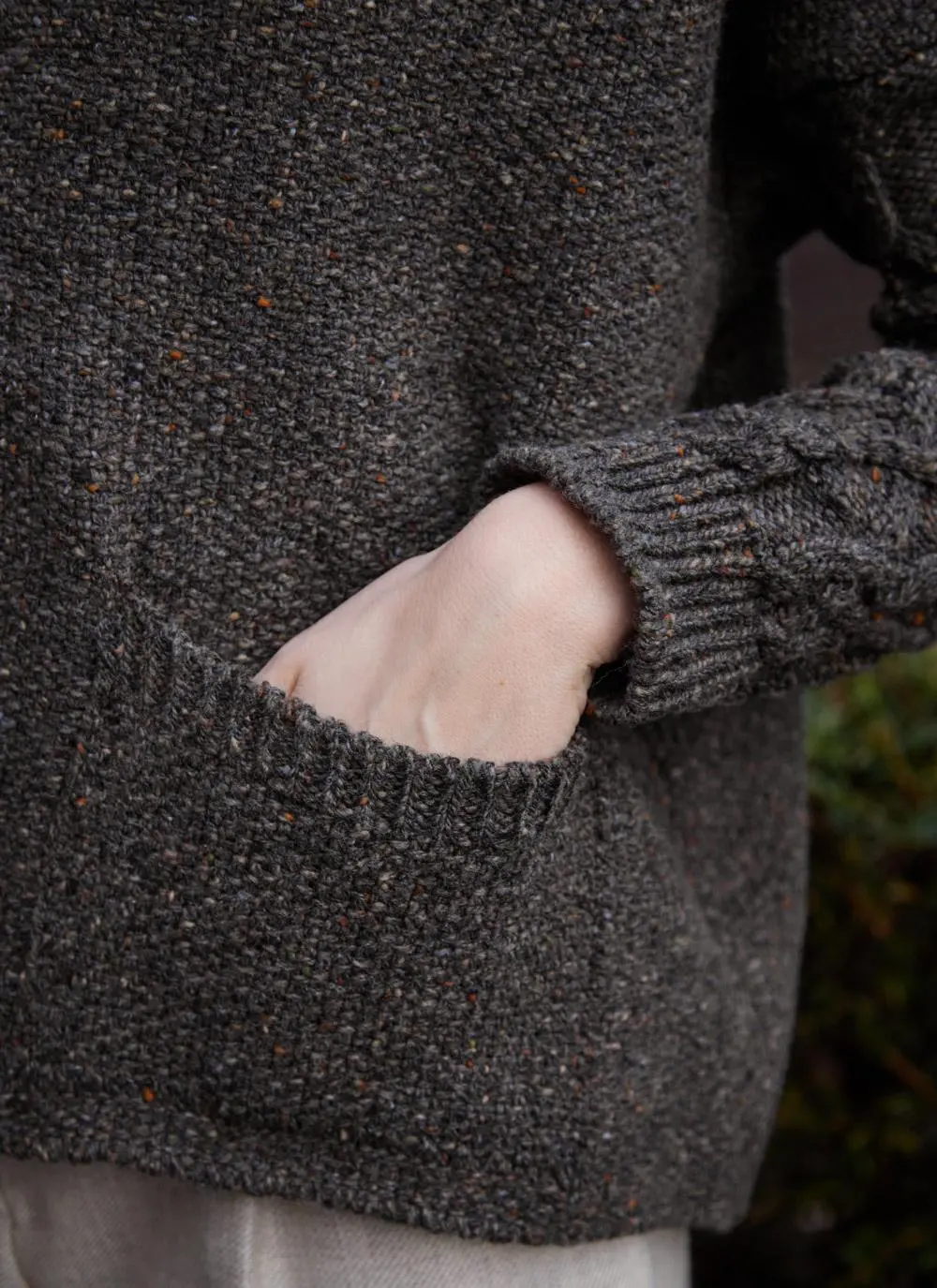 Alpaca Fleck Aran Sleeve Cardigan