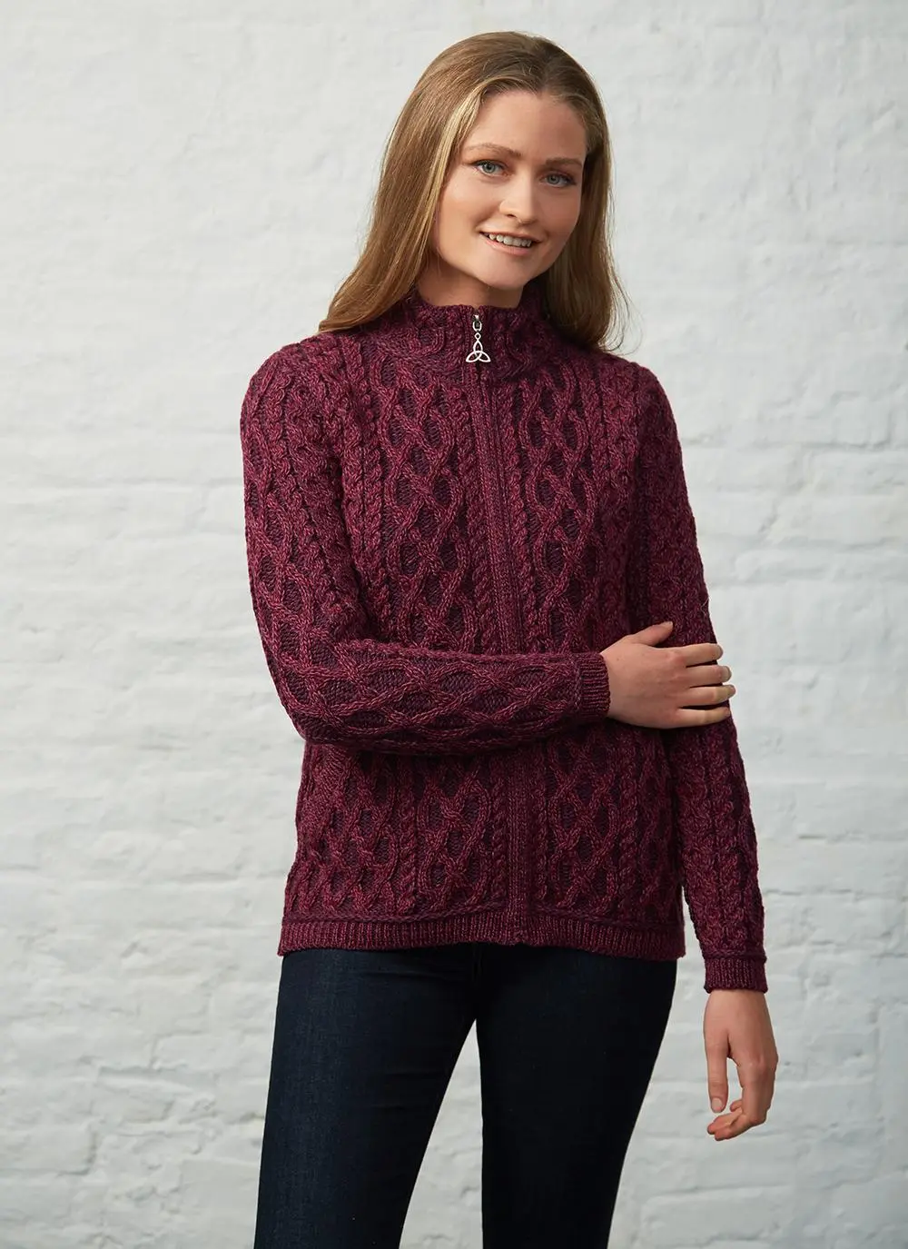 Erin Zip Plated Cardigan