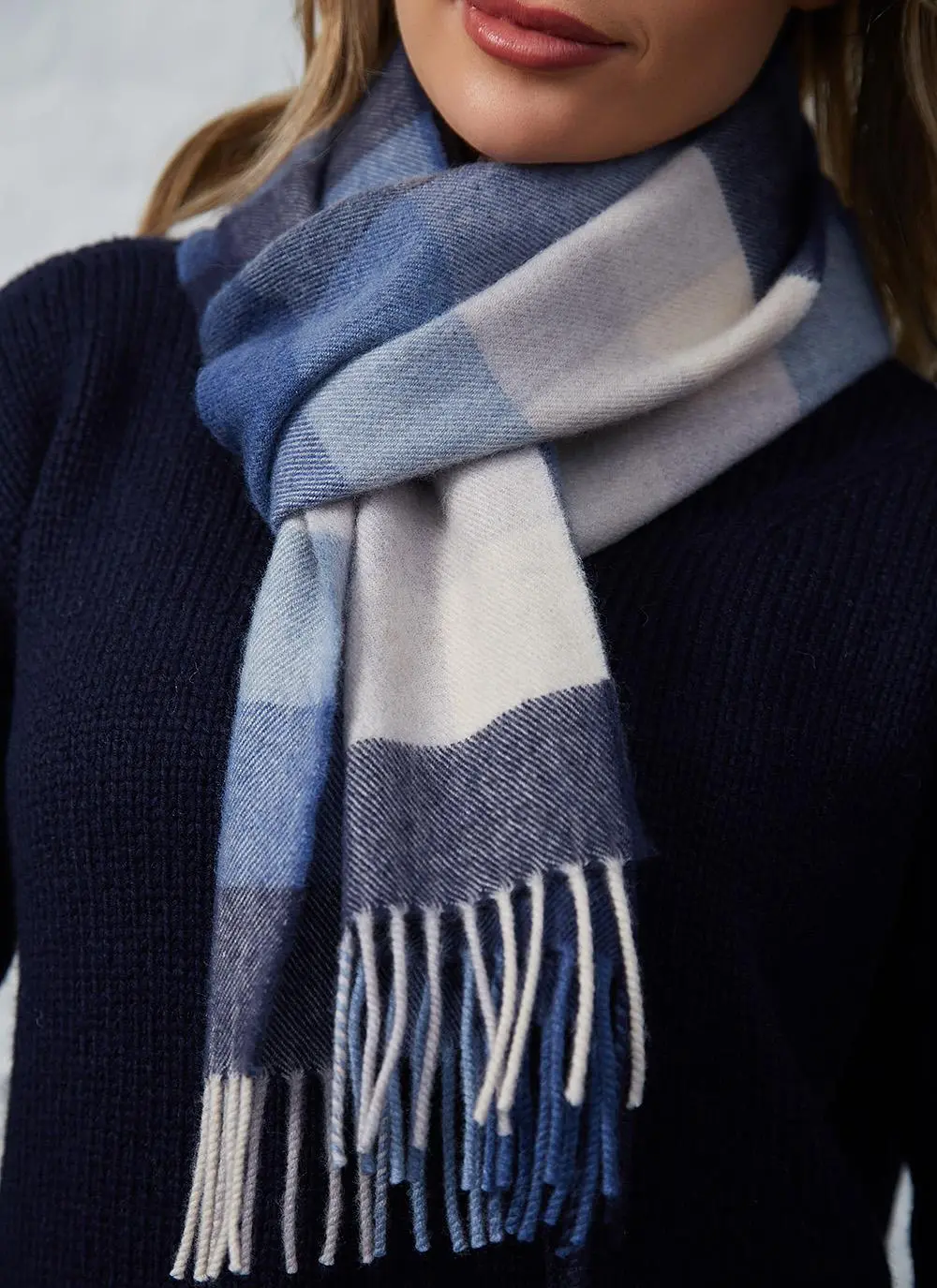 Avoca Merino Wool Scarf Denim