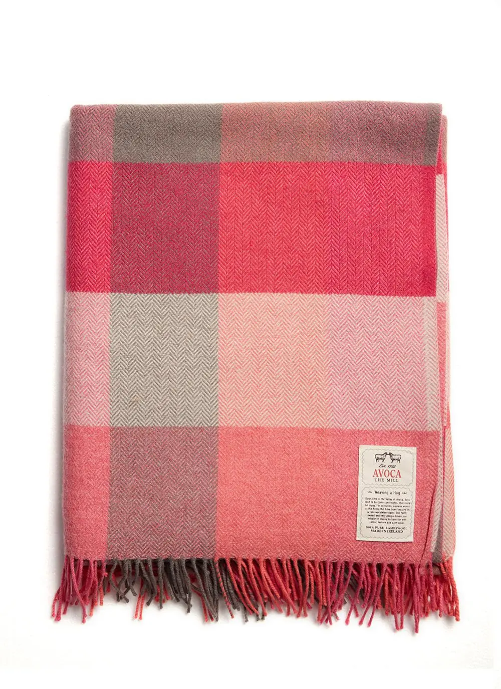 Pink Fields Lambswool Throw